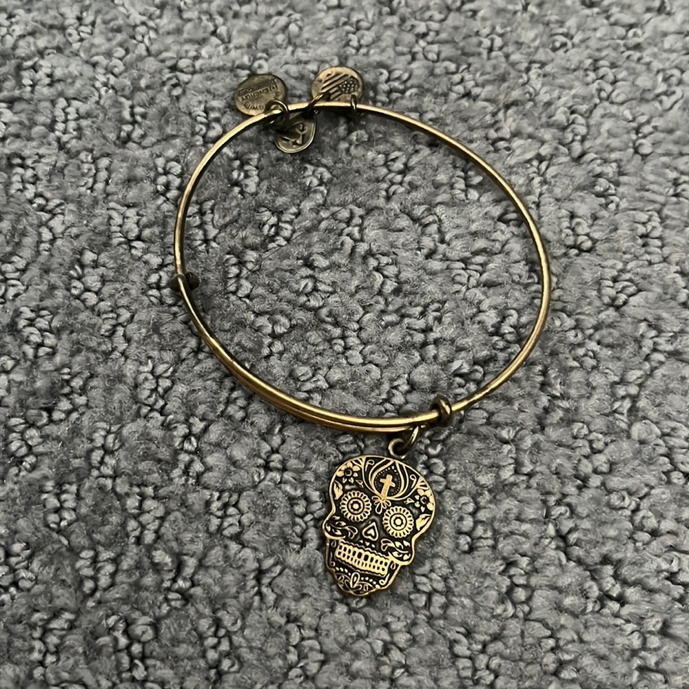 Alex and ani skull bracelet